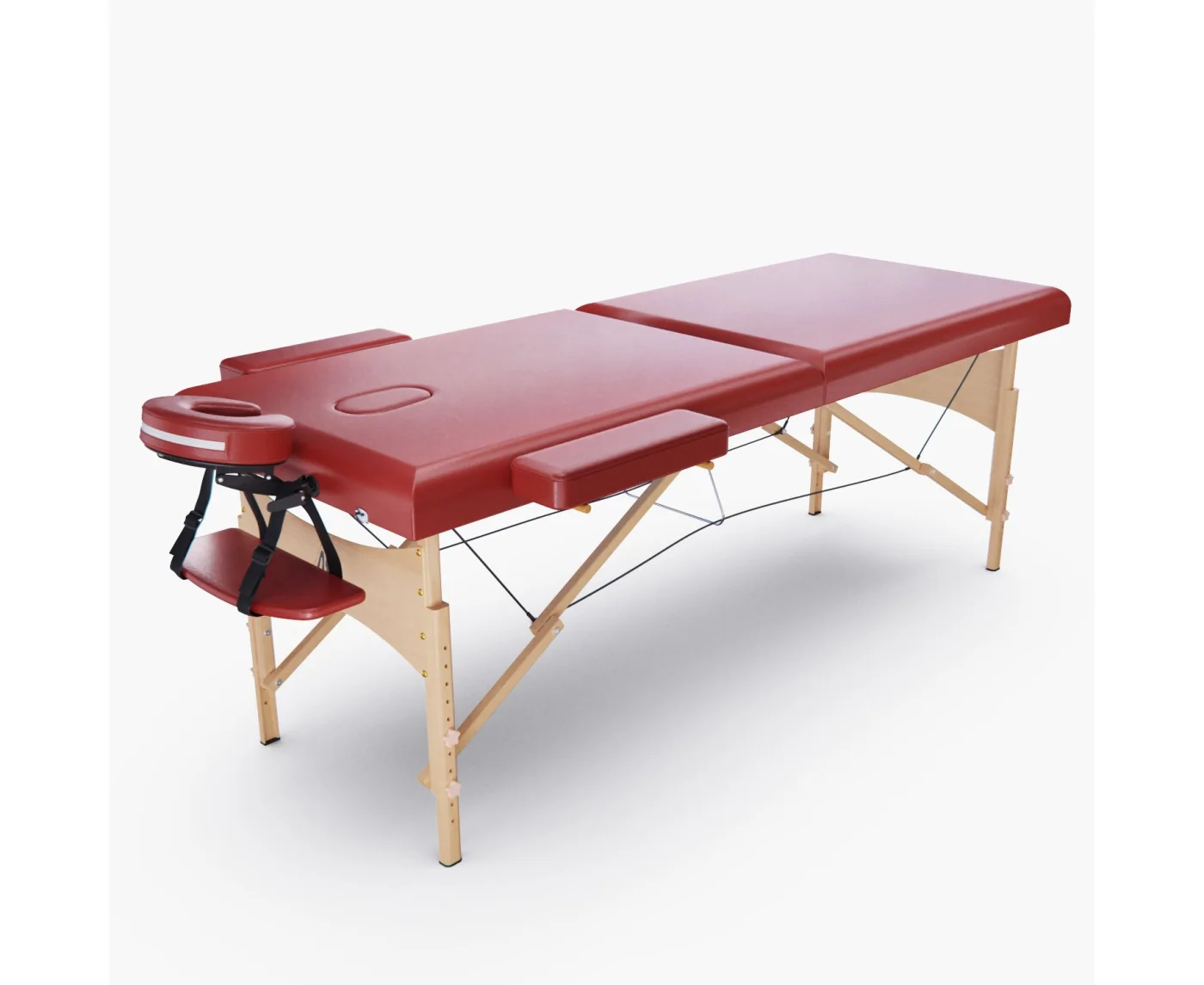 Фото Массажный стол DFC NIRVANA, Optima, дерев. ножки, цвет винный (Wine) TS20110S_W со склада магазина Спортев