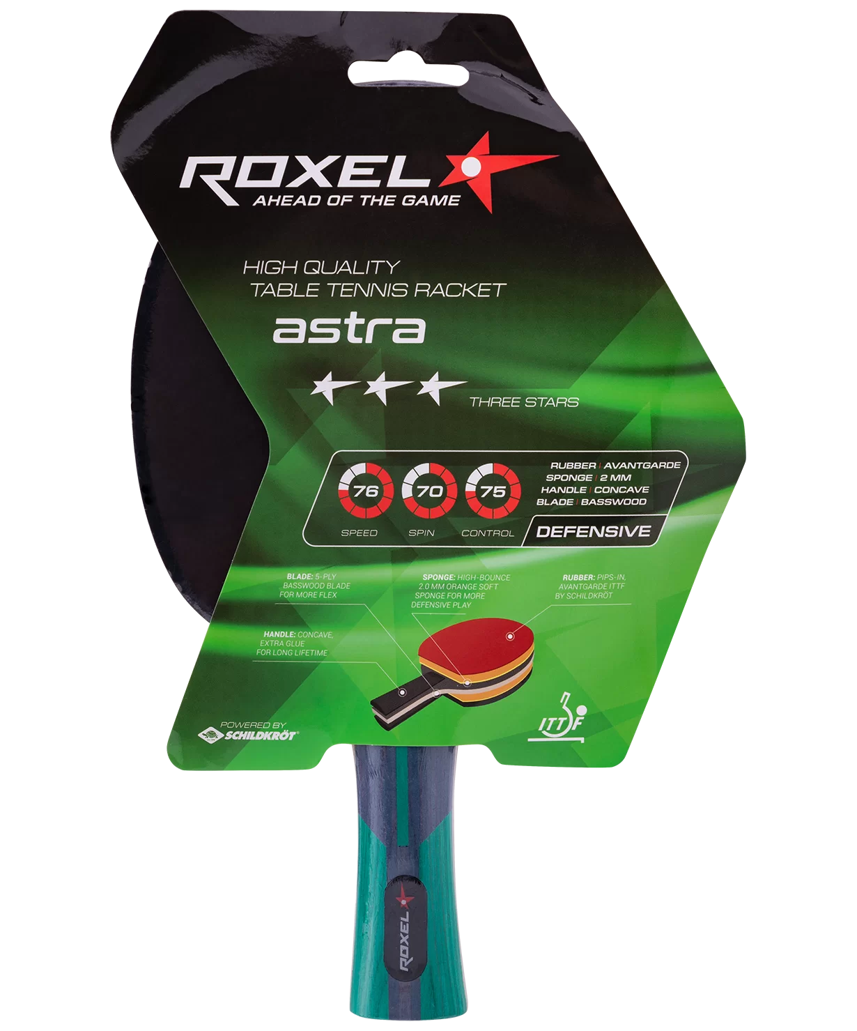 Фото Ракетка для настольного тенниса Roxel 3* Astra коническая 15357 со склада магазина СпортЕВ