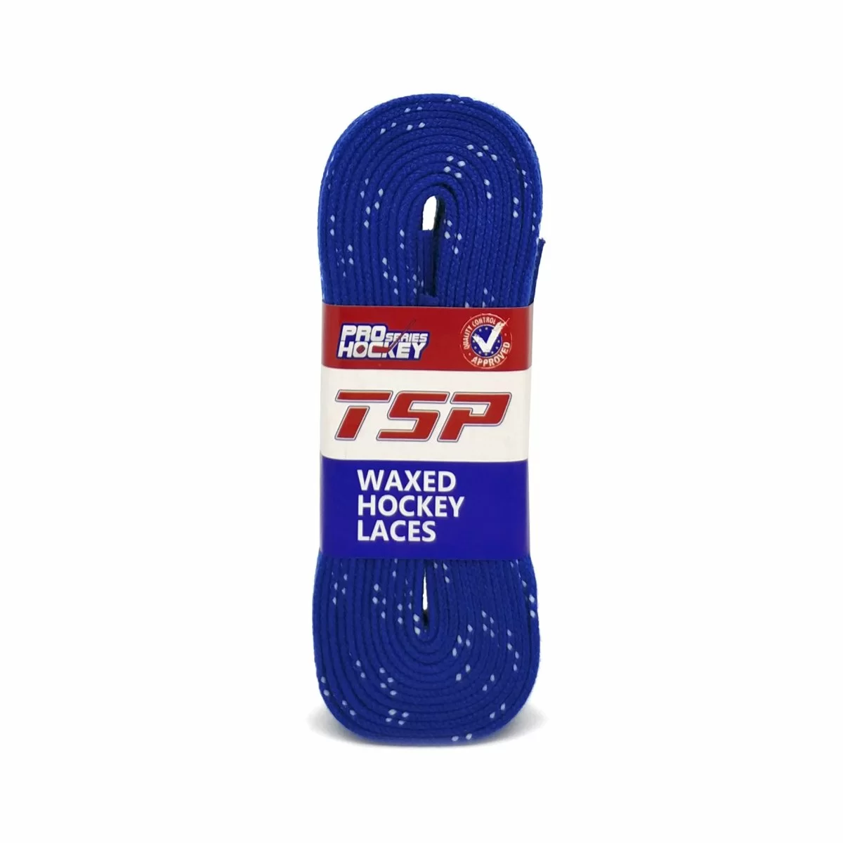 Фото Шнурки хоккейные 180 см с пропиткой TSP Hockey Laces Waxed royal 2144 со склада магазина СпортЕВ
