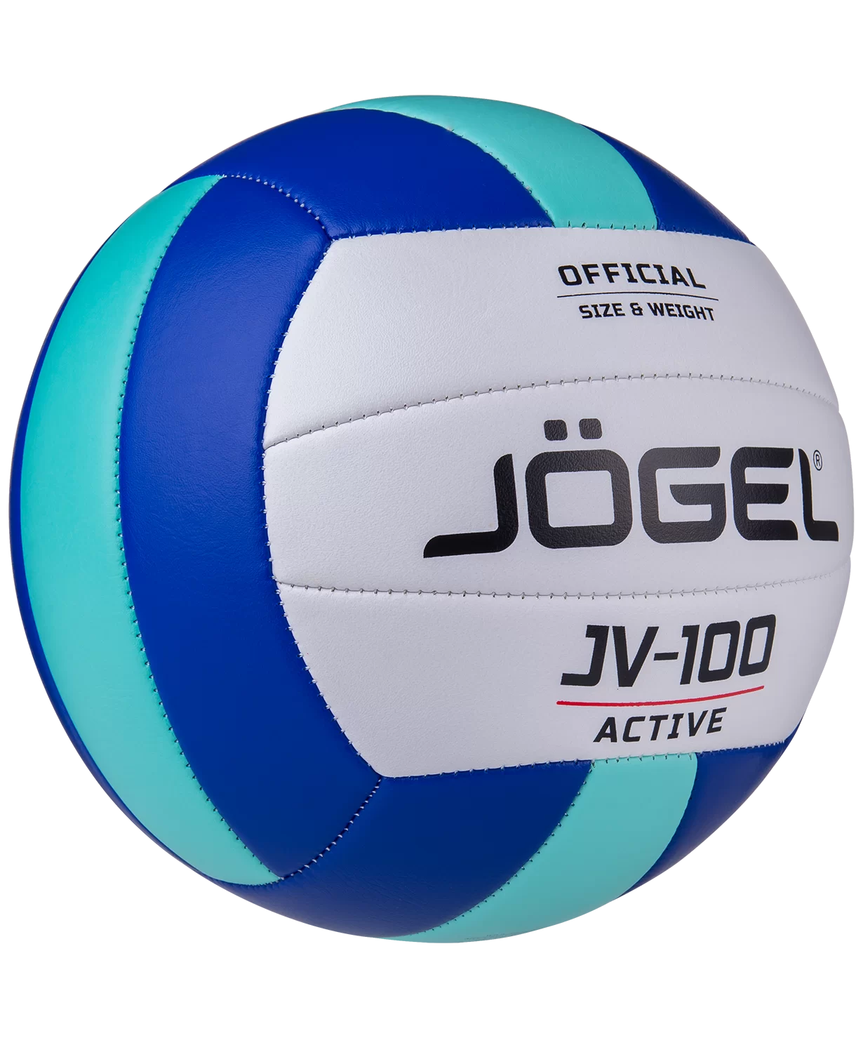 Фото Мяч волейбольный Jogel JV-100 синий/мятный 19884 со склада магазина СпортЕВ