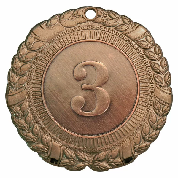 Фото Медаль MZ 28-45/В 3 место (D-45 мм, s-2 мм) со склада магазина Спортев