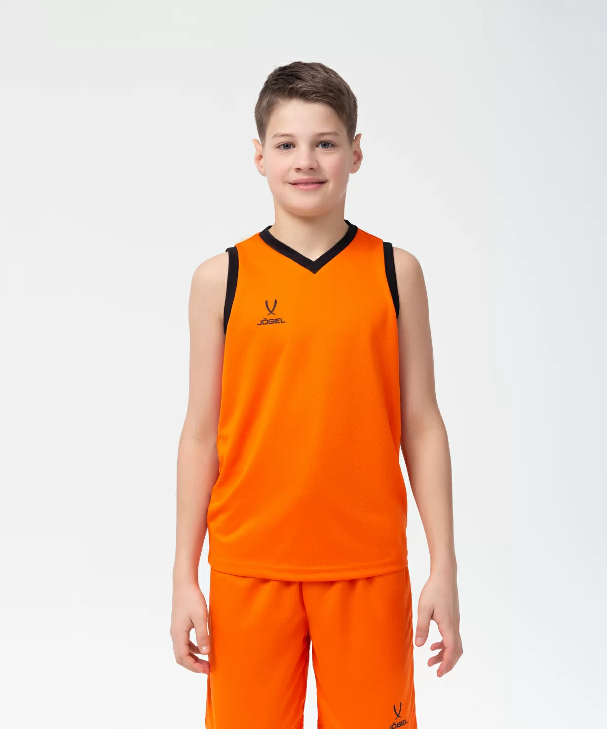 Фото Майка баскетбольная Camp Basic, оранжевый, детский Jögel со склада магазина Спортев