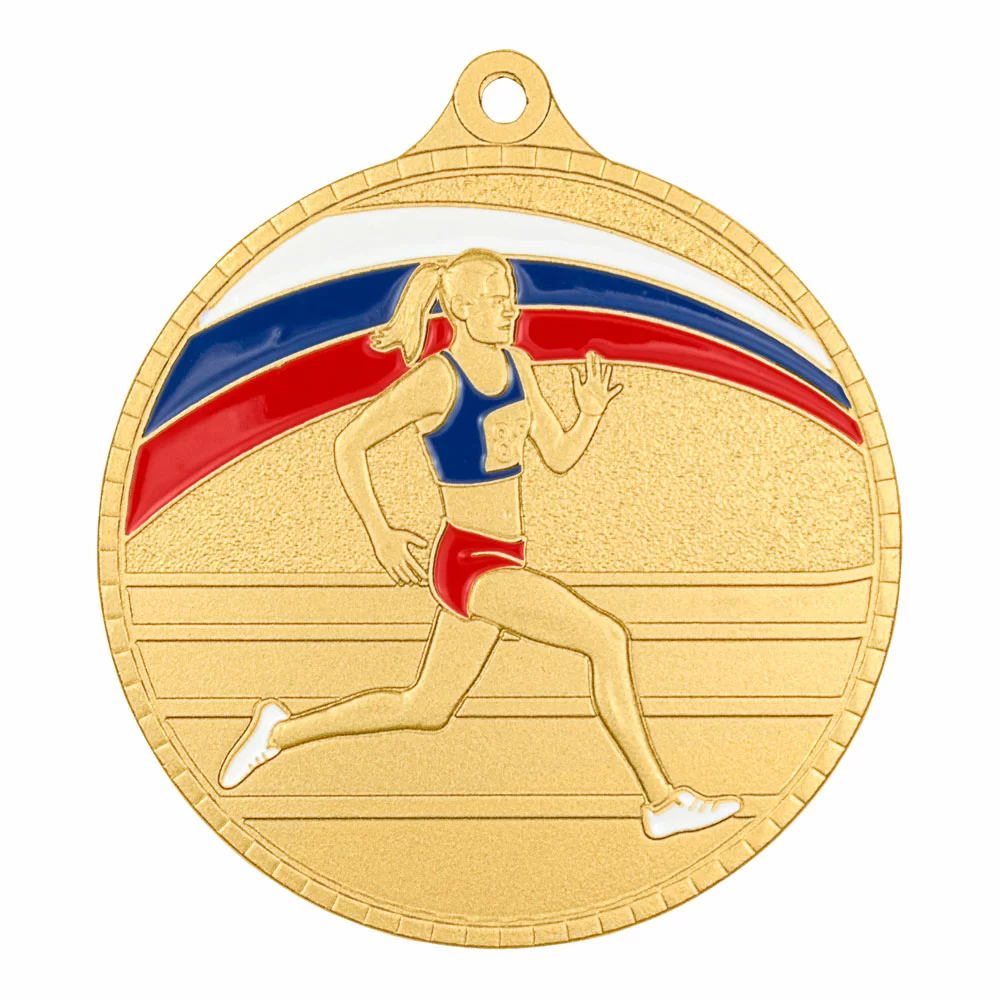 Фото Медаль MZP 593-55/G бег жен (D-55мм, s-2 мм) со склада магазина Спортев