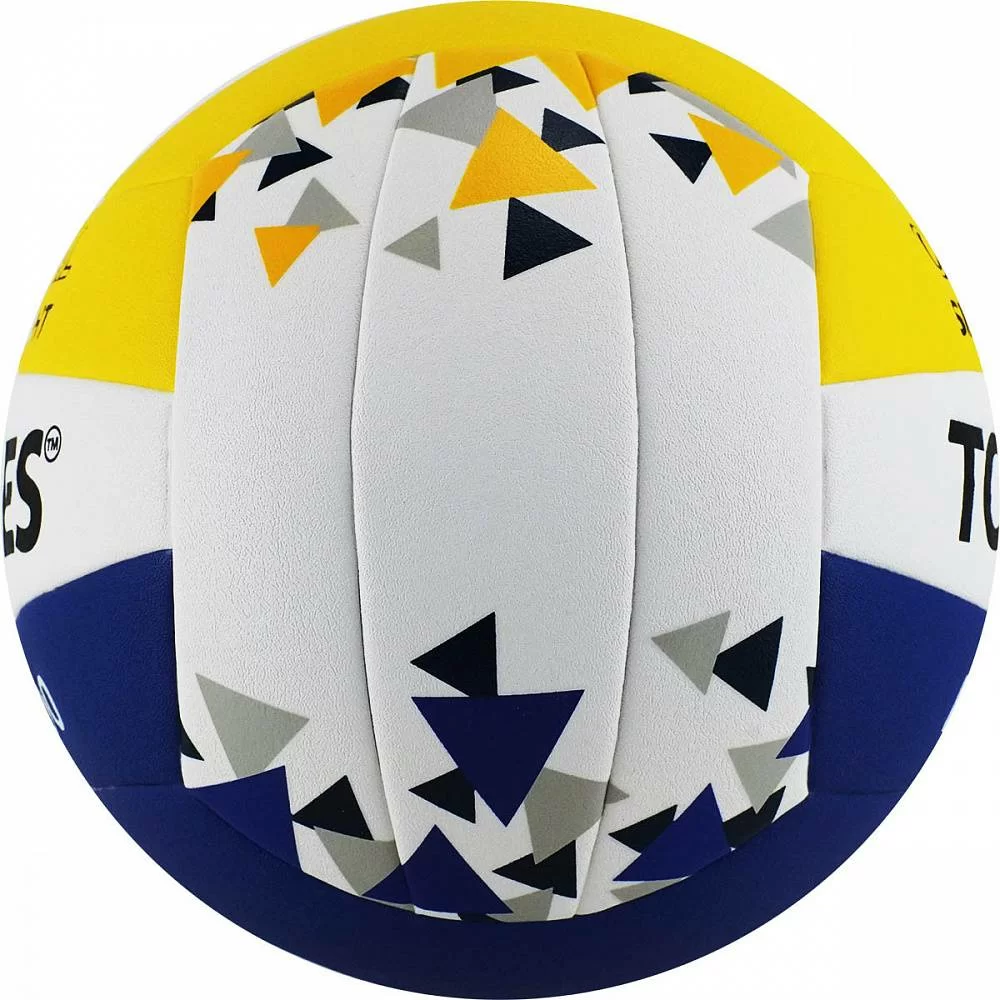 Фото Мяч волейбольный Torres BM1200 р.5 синт. кожа бело-сине-желтый V42035 со склада магазина СпортЕВ