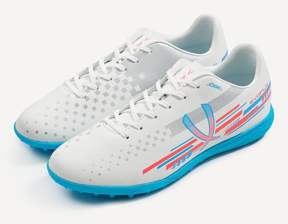Фото Бутсы Jogel Evofly TF Talant белый/голубой 4211 со склада магазина Спортев