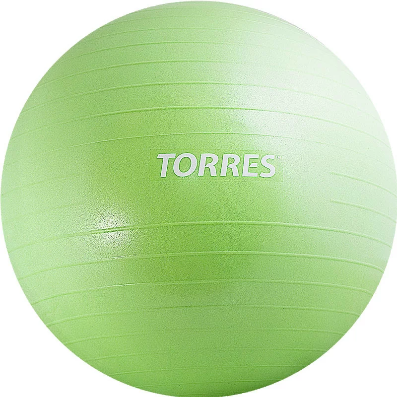 Фото Фитбол 65 см Torres ПВХ антивзрыв, с насосом, зеленый AL121165GR со склада магазина СпортЕВ
