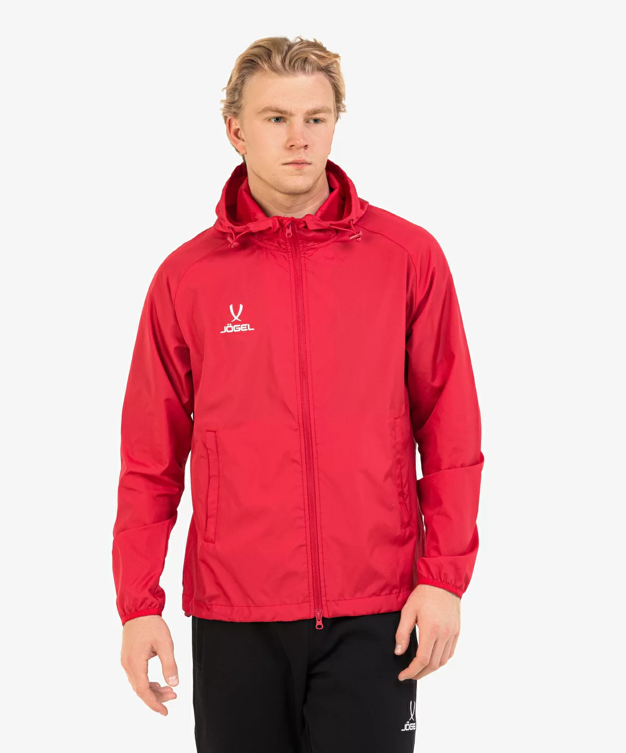 Фото Куртка ветрозащитная CAMP Rain Jacket, красный Jögel со склада магазина СпортЕВ
