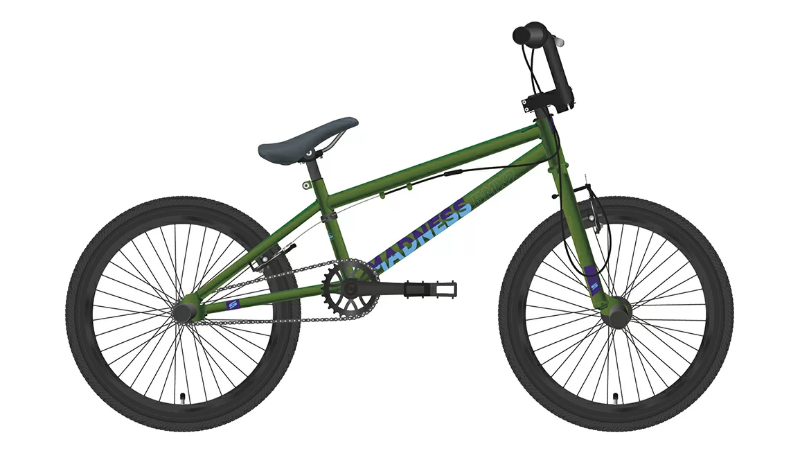 Фото Велосипед Stark Madness BMX 2 (2022) зеленый/голубой со склада магазина СпортЕВ
