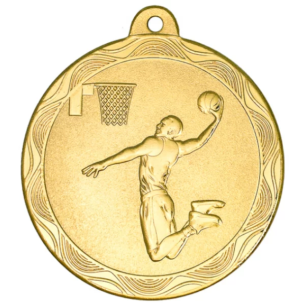 Фото Медаль MZ 63-50/G баскетбол (D-50 мм, s-2,5 мм) со склада магазина Спортев