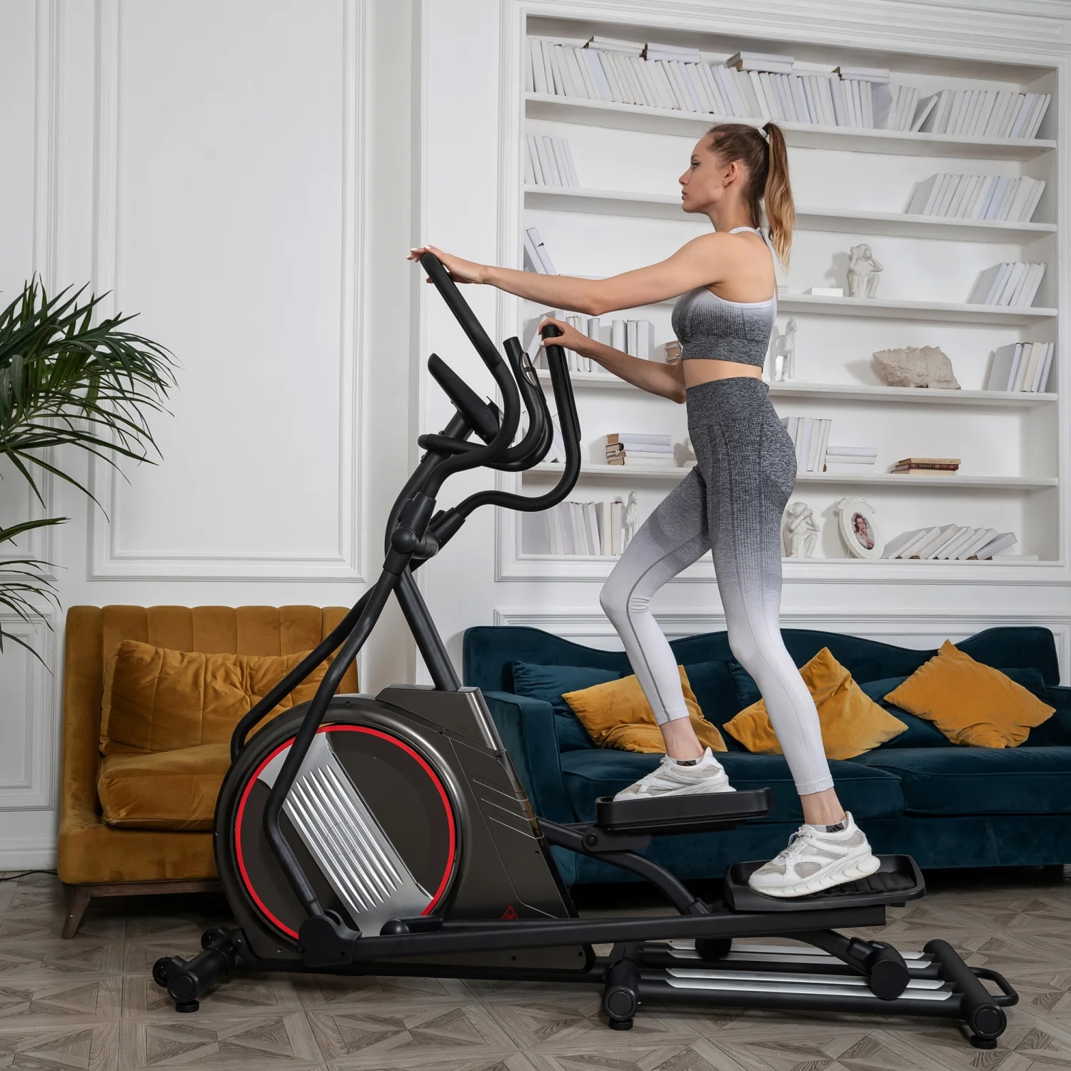 Фото Эллиптический тренажер DFC E97614 магн.эл.привод со склада магазина Спортев