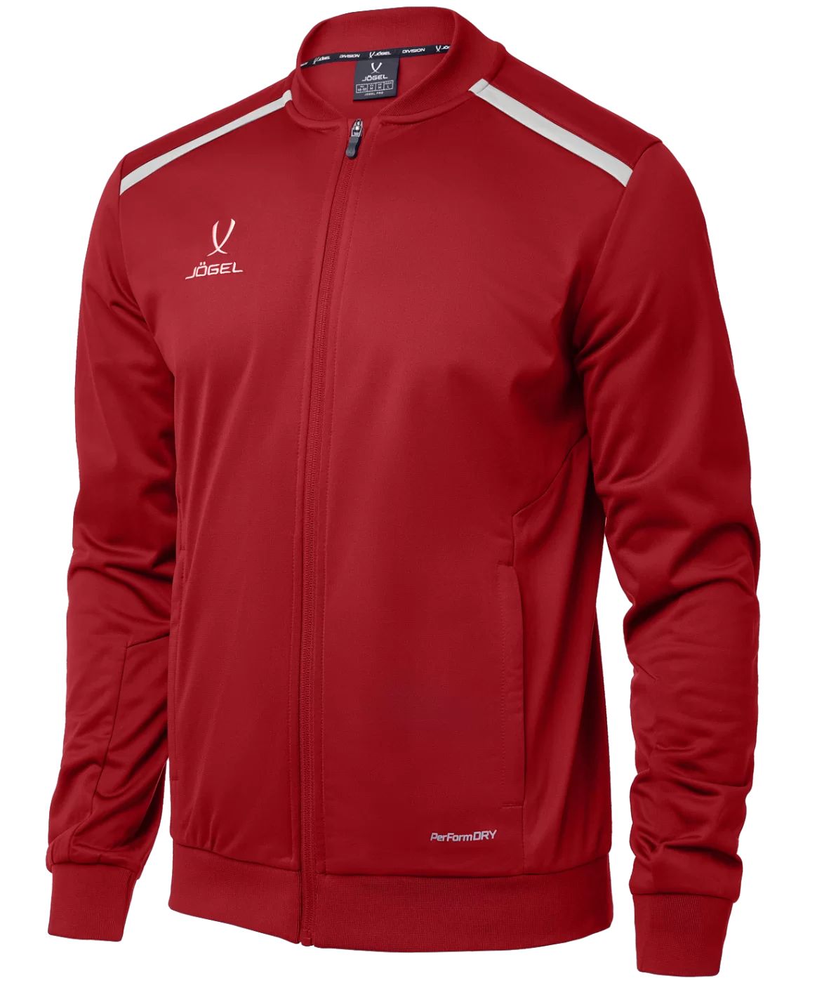 Фото Олимпийка DIVISION PerFormDRY Pre-match Knit Jacket, красный Jögel со склада магазина Спортев
