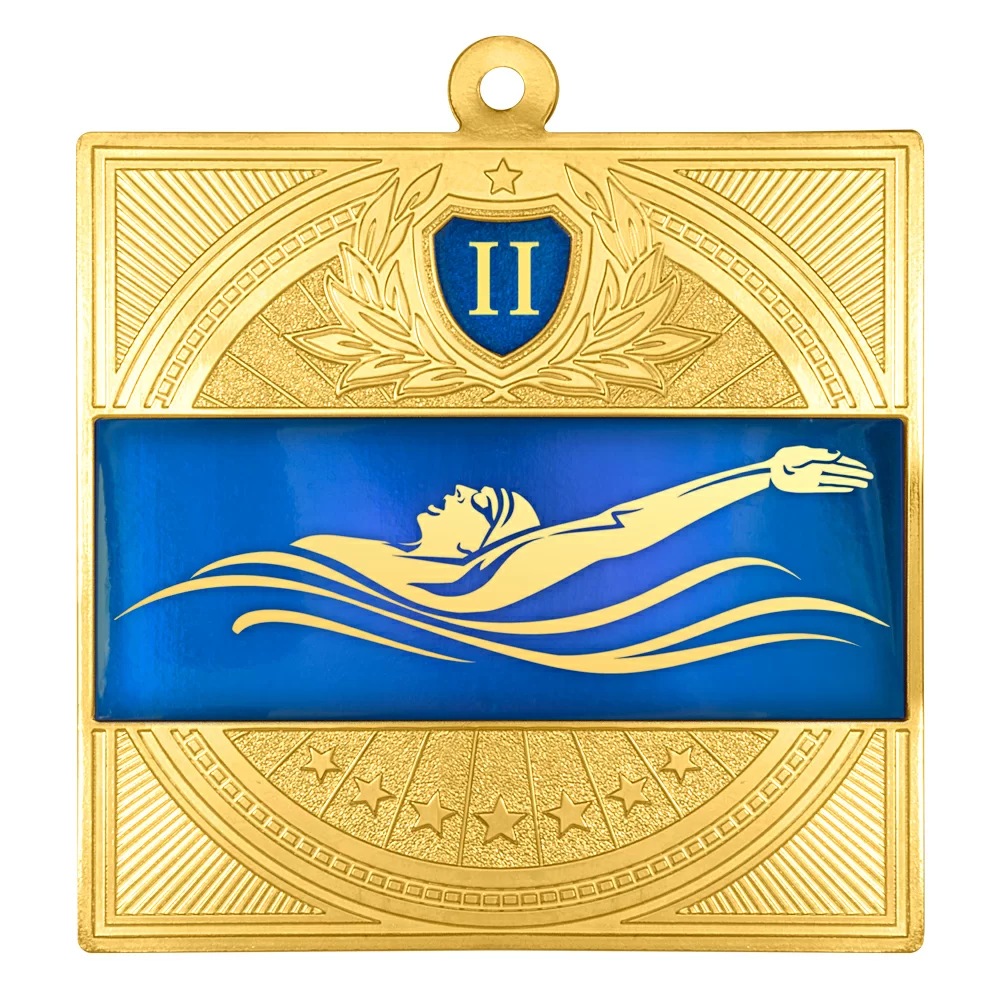 Фото Медаль MZP 301-65/GBU на спине 2 место (65х65мм, s-2,5мм) латунь со склада магазина Спортев