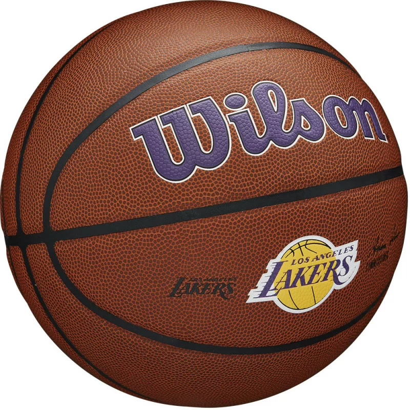 Фото Мяч баскетбольный Wilson NBA LA Lakers размер №7 коричневый WTB3100XBLAL со склада магазина СпортЕВ
