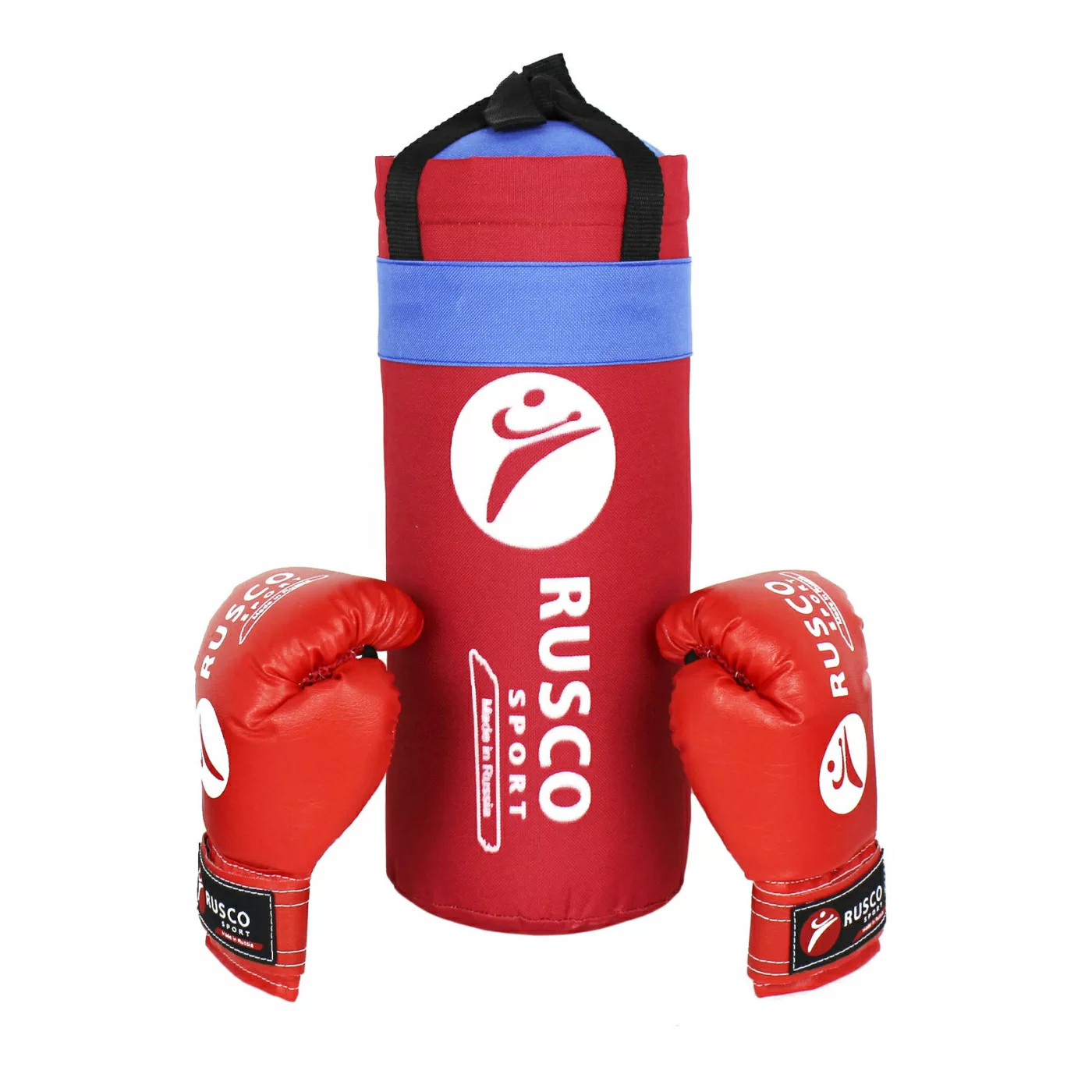 Фото Набор боксерский для начинающих RuscoSport (мешок 2.5 кг + перчатки бокс. 6 oz) красный со склада магазина СпортЕВ
