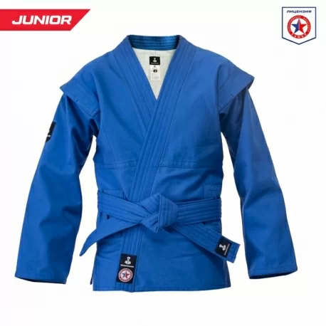 Фото Куртка для самбо ВФС Bravegard Ascend Junior синяя со склада магазина СпортЕВ