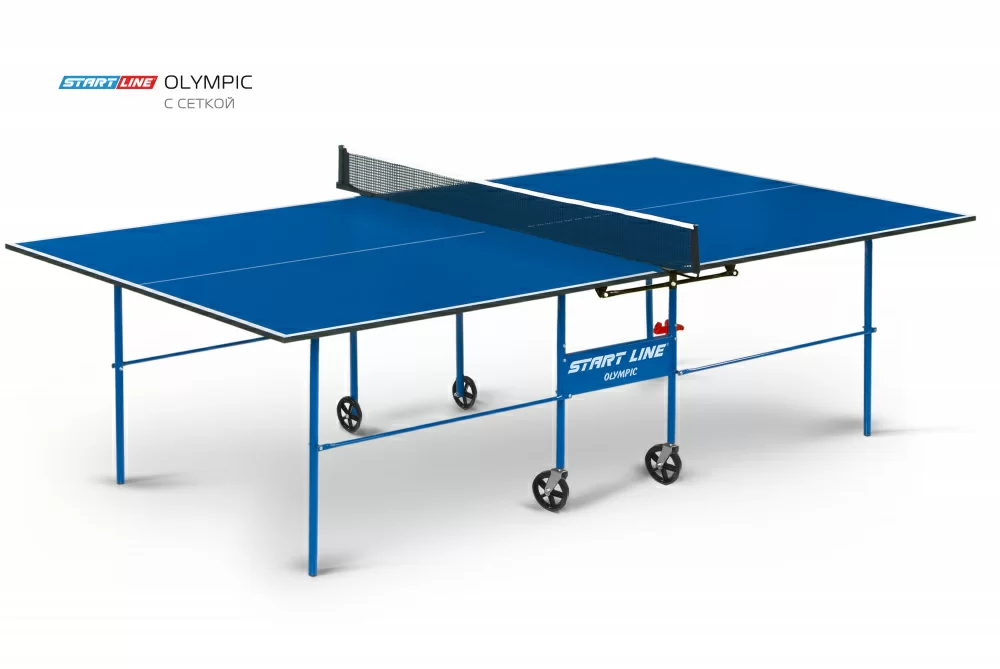 Фото Теннисный стол Start Line Olympic с сеткой blue 6021 со склада магазина СпортЕВ