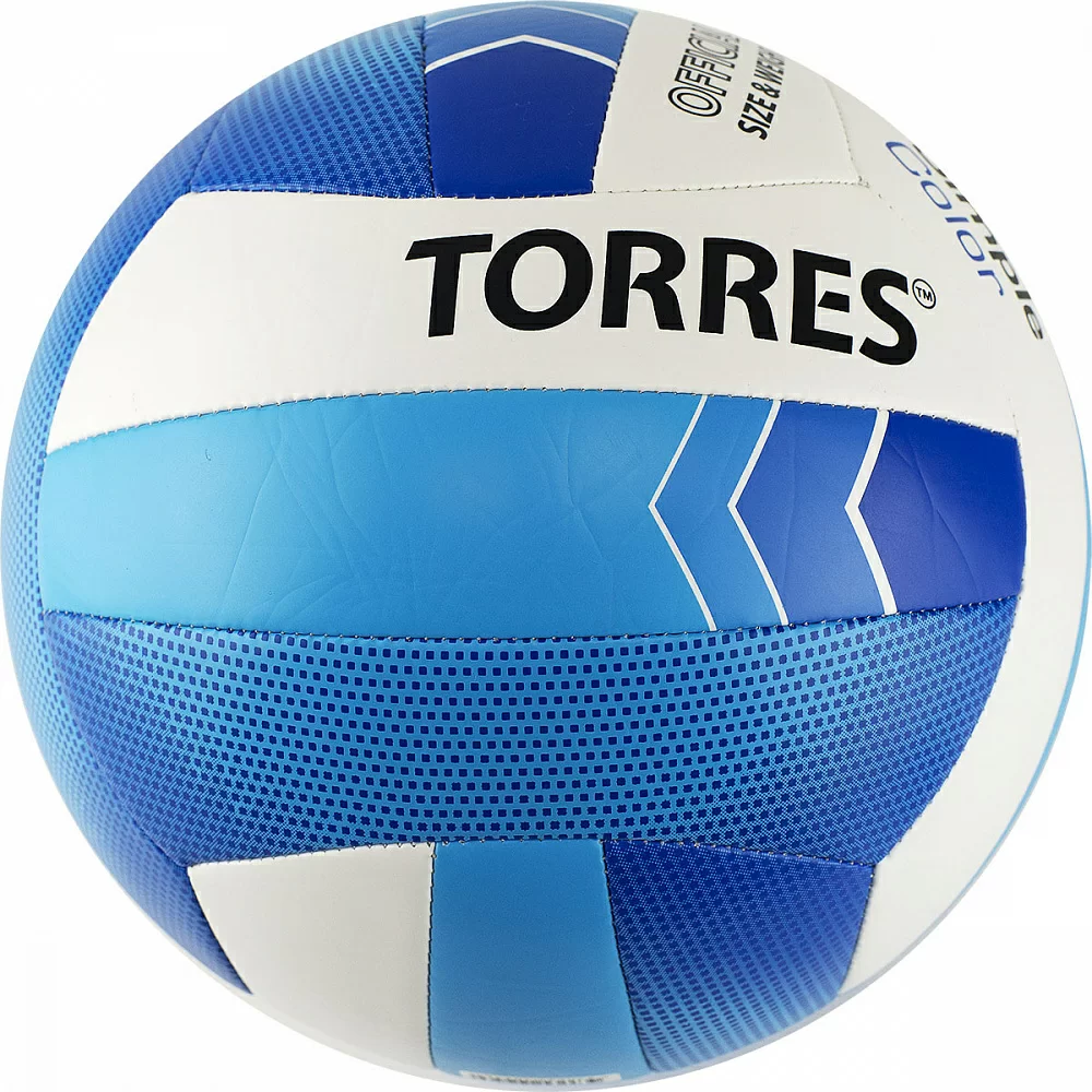 Фото Мяч волейбольный Torres Simple Color р.5 синт. кожа бело-голубо-синий V32115 со склада магазина СпортЕВ