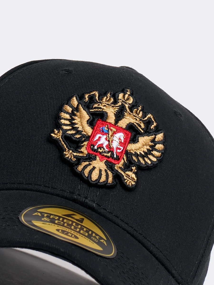 Фото Бейсболка Россия черная р.55-58 10392 со склада магазина Спортев