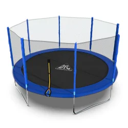 Батут DFC Trampoline Fitness 14ft наружн.сетка, синий (427см)(два короба) 14FT-TR-B
