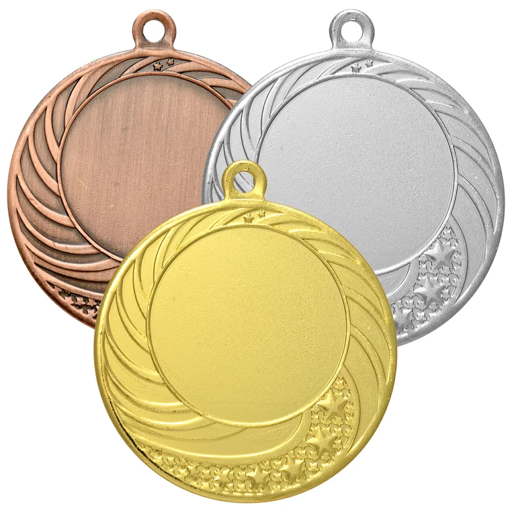 Фото Комплект медалей MZ 53-40 (D-40мм, s-1,5мм) (G/S/B) со склада магазина Спортев