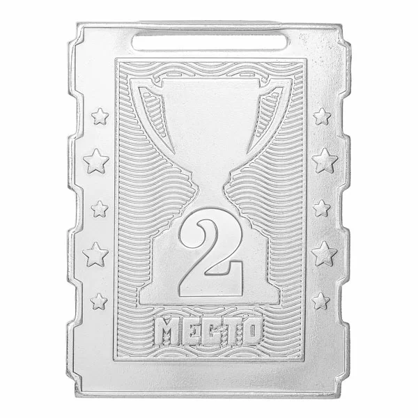 Фото Медаль MZ 135-65/S 2 место (51х70мм, s-2мм) со склада магазина Спортев