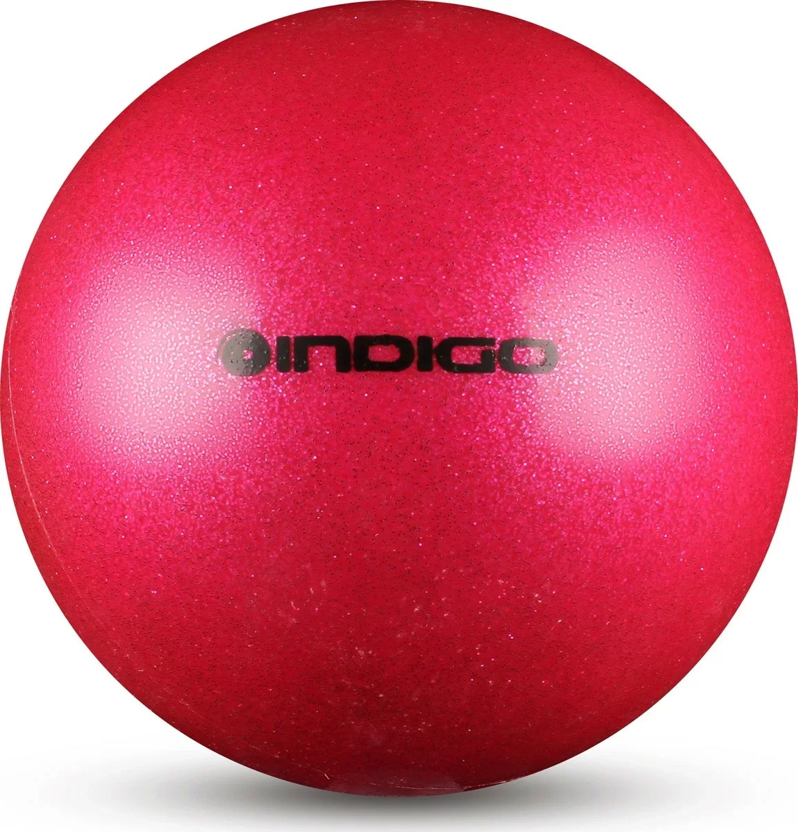 Фото Мяч для художественной гимнастики 15 см 300 г Indigo металлик розовый с блестками IN119 со склада магазина СпортЕВ