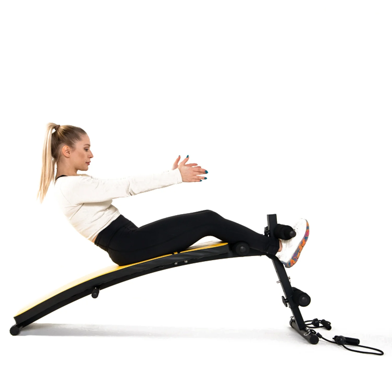 Фото Скамья для пресса DFC гантели, эспандеры D102RY со склада магазина Спортев