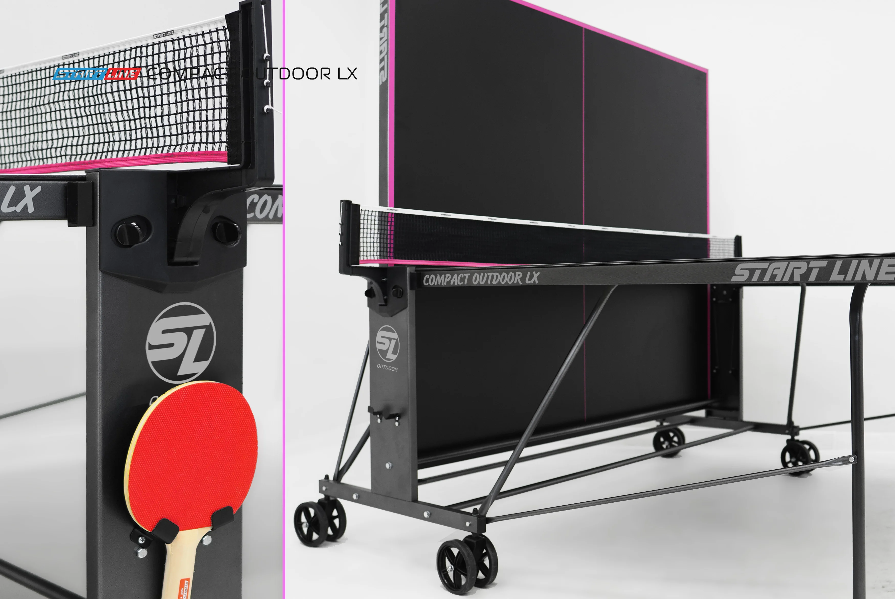 Фото Стол теннисный Compact-2 LX  Всепогодный 6 black со склада магазина Спортев
