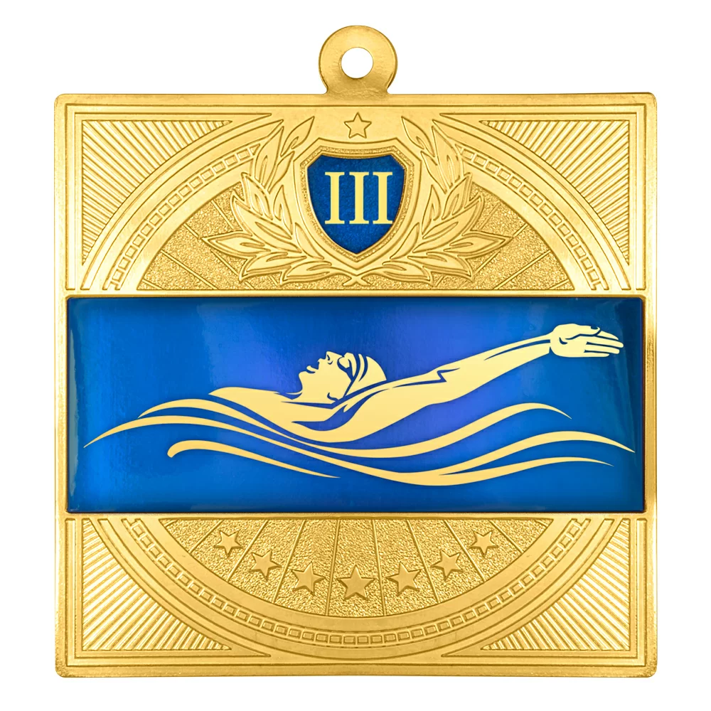 Фото Медаль MZP 301-65/GBU на спине 3 место (65х65мм, s-2,5мм) латунь со склада магазина Спортев