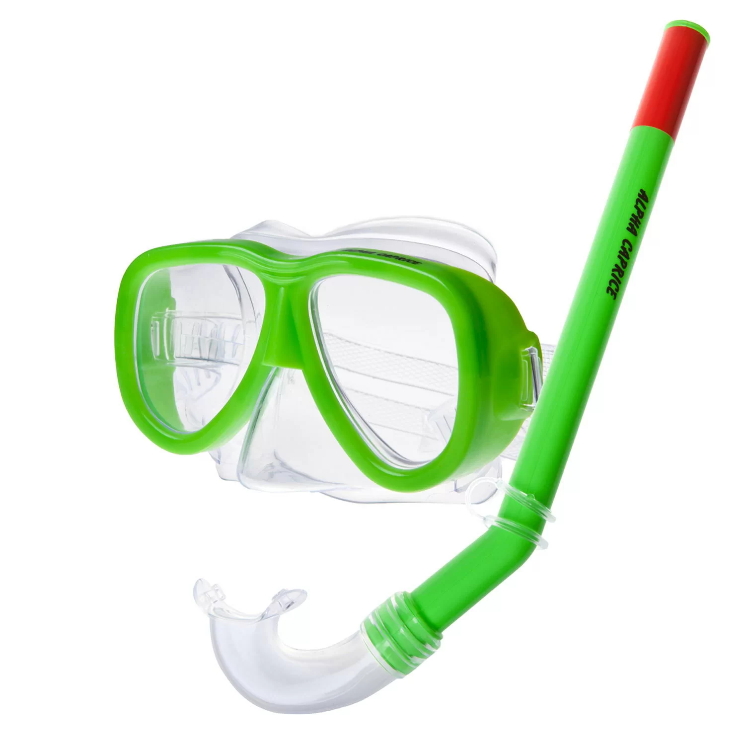 Фото Набор для плавания Alpha Caprice (маска+трубка) MS-1024S37 ПВХ зеленый со склада магазина СпортЕВ