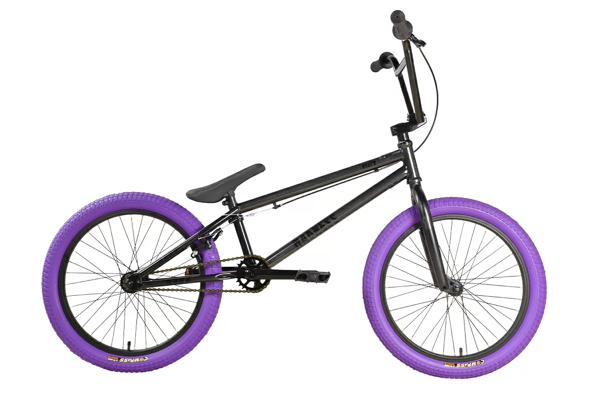 Фото Велосипед Stark Madness BMX 4 (2025) серо-фиолетовый/черный/фиолетовый со склада магазина Спортев