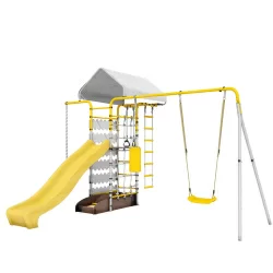 Детский спортивный комплекс для дачи ROMANA Multi (Мульти, желтый/серый) 
