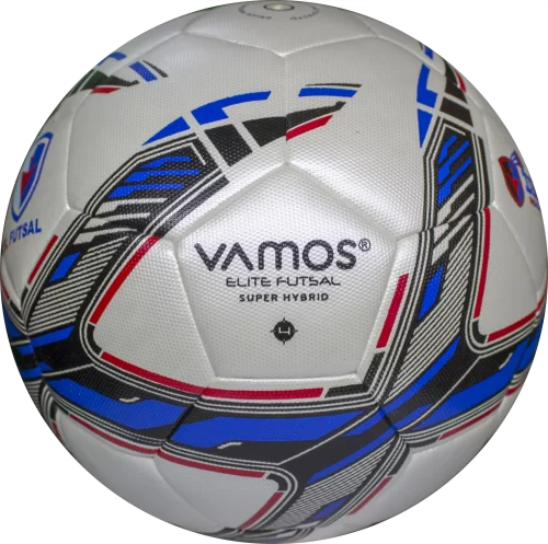 Фото Мяч футзальный Vamos Futsal Elite 32П №4 бело-синий BV 2340-WFG со склада магазина СпортЕВ