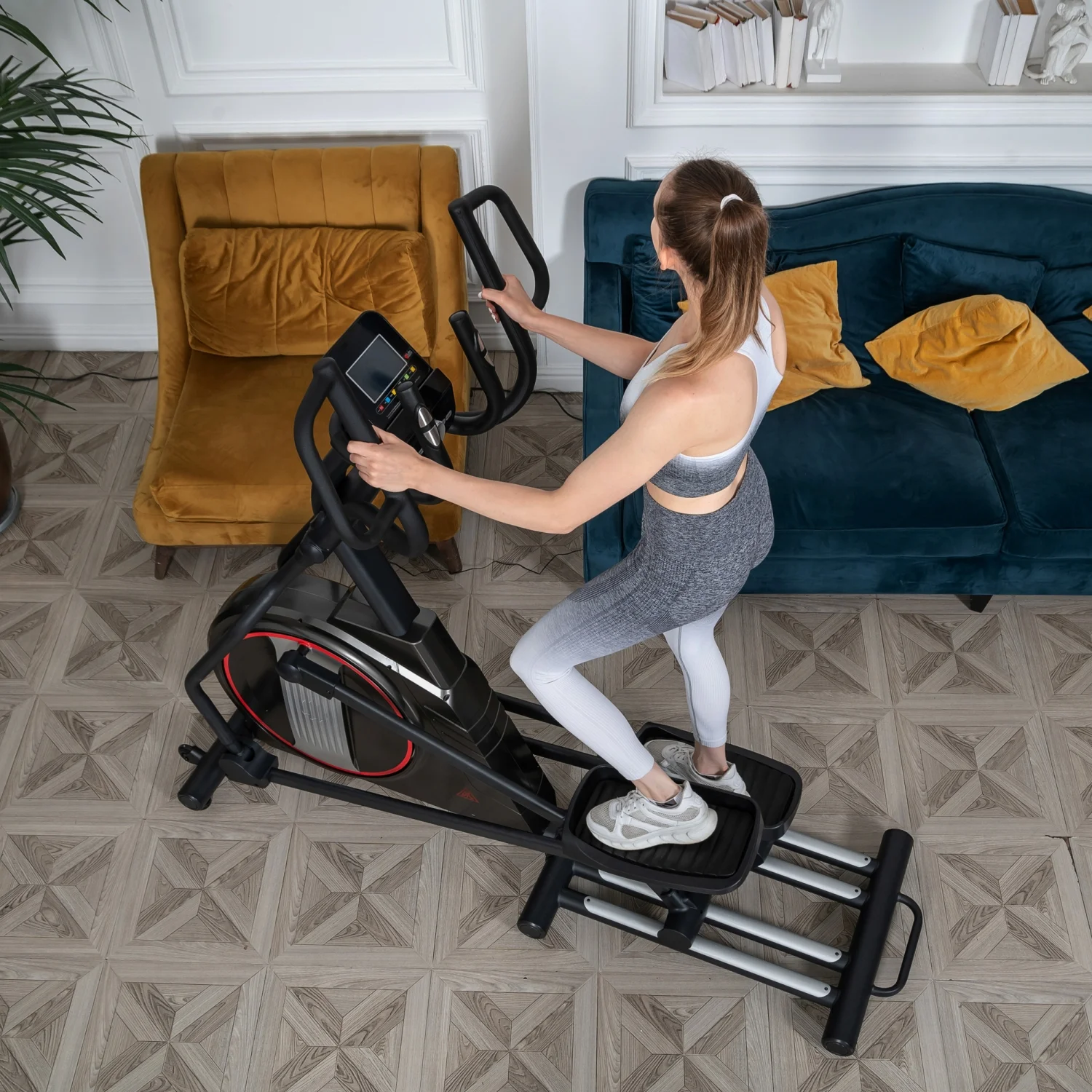 Фото Эллиптический тренажер DFC E97614 магн.эл.привод со склада магазина Спортев