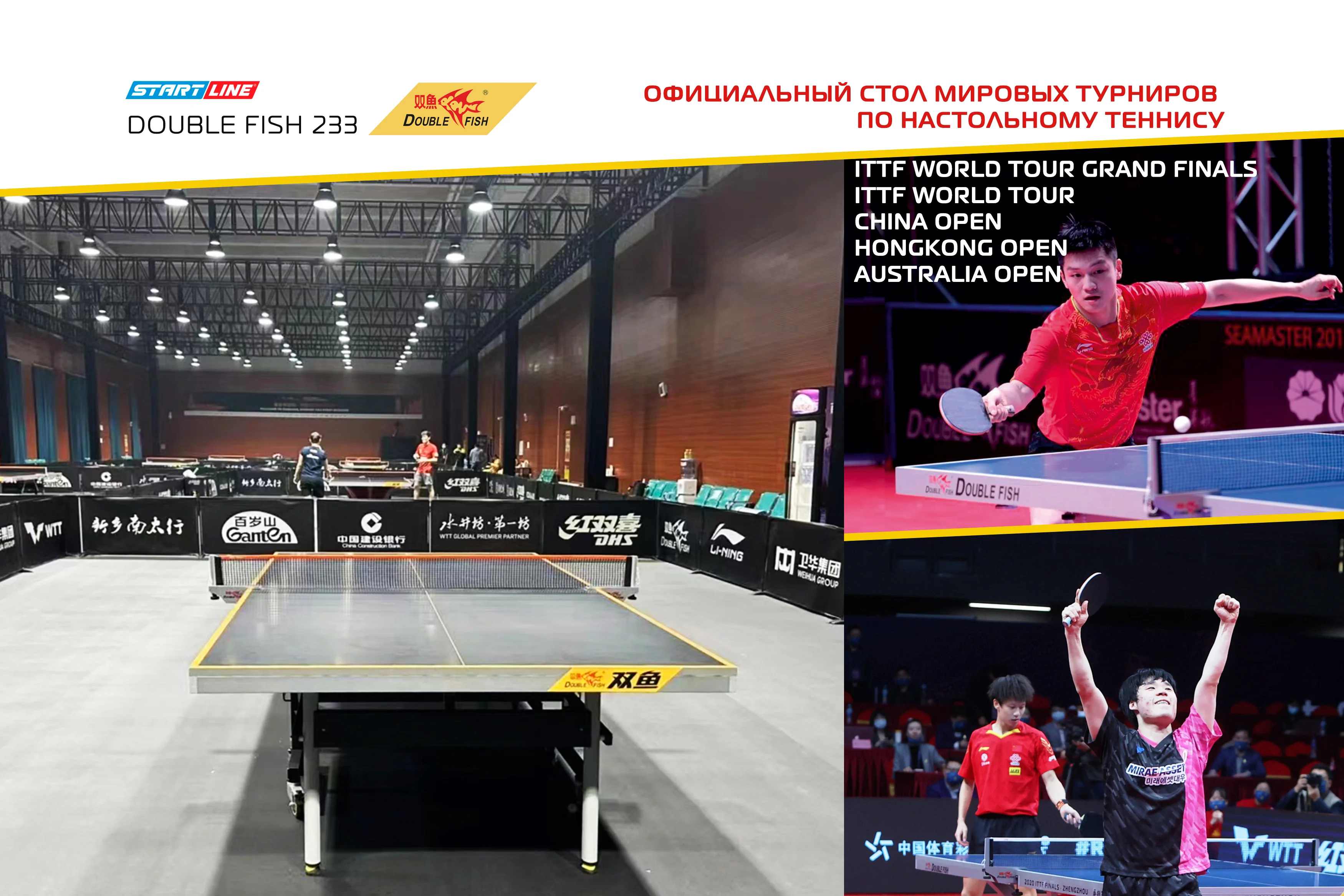 Фото Стол теннисный Double Fish 233 синий со склада магазина Спортев