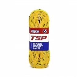 Шнурки хоккейные 244 см с пропиткой TSP Hockey Laces Waxed yellow 2156