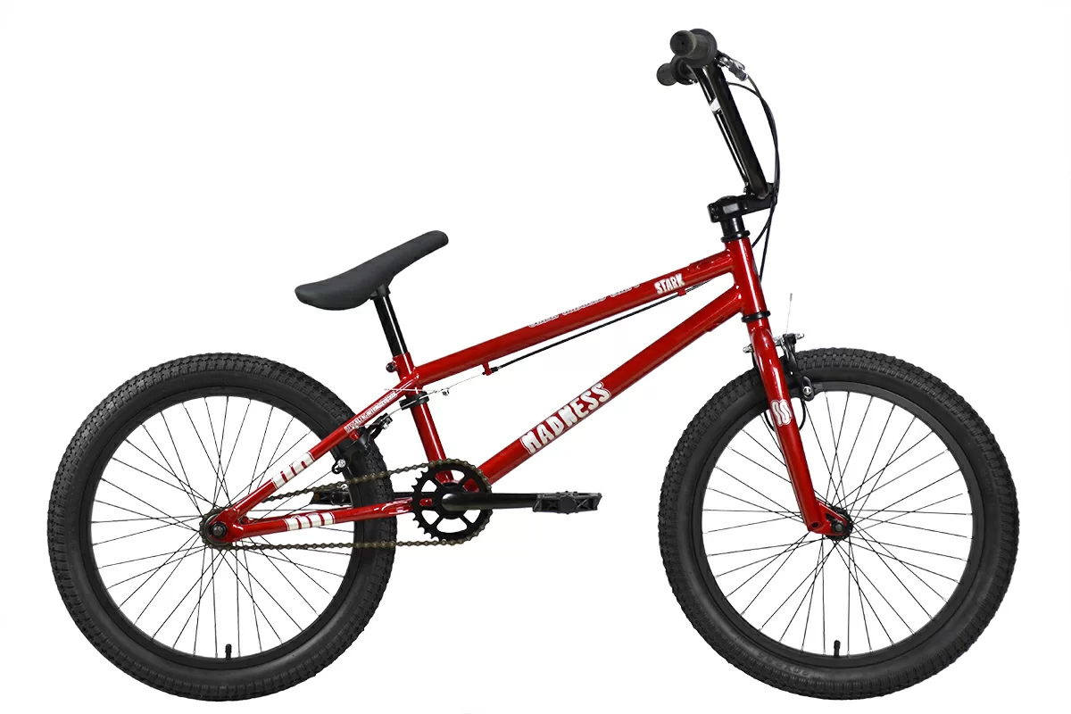 Фото Велосипед Stark Madness BMX 1 (2024) красный/серебристый/черный со склада магазина СпортЕВ