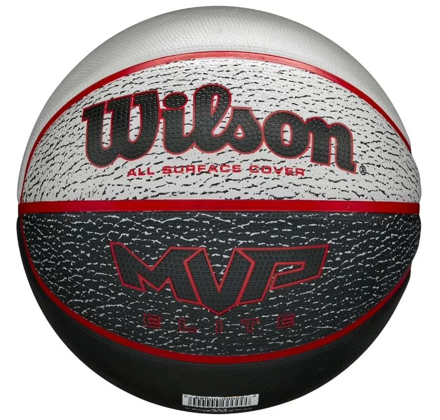 Фото Мяч баскетбольный Wilson MVP Elite размер №7 серо-красно-черный WTB1460XB07 со склада магазина СпортЕВ