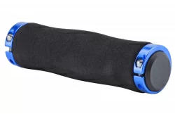 Грипсы XH-GN02BL 130 мм черные, материал EVA, синие кольца 150241