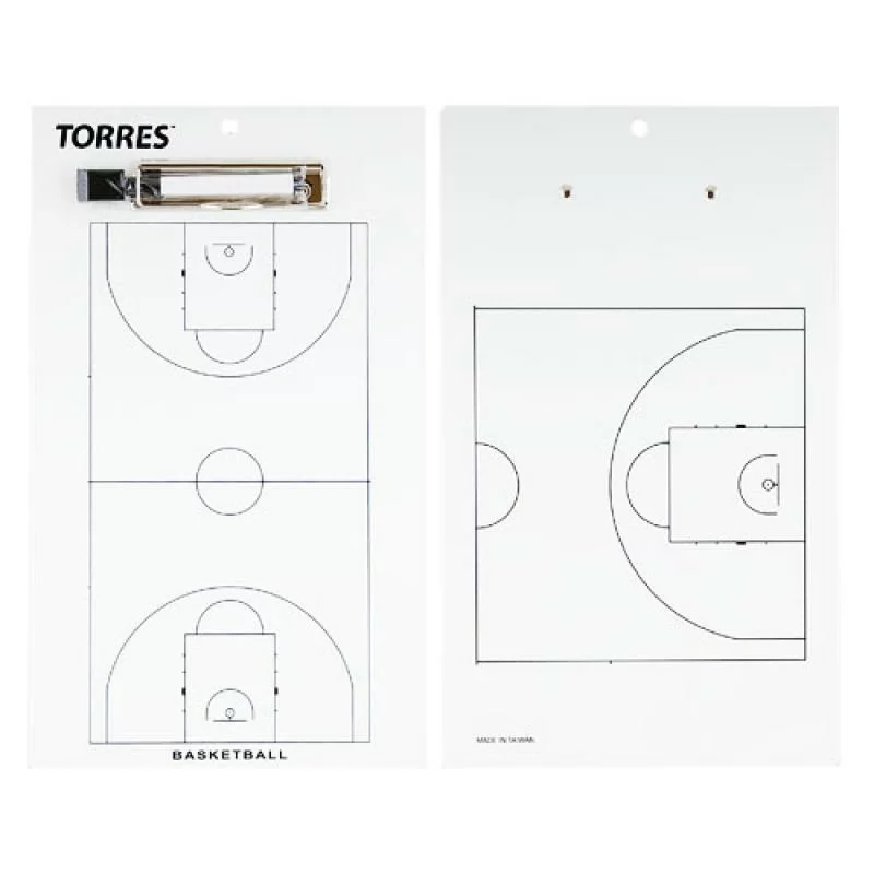 Фото Доска тактическая для баскетбола Torres маркерная с зажимом TR1003B со склада магазина СпортЕВ