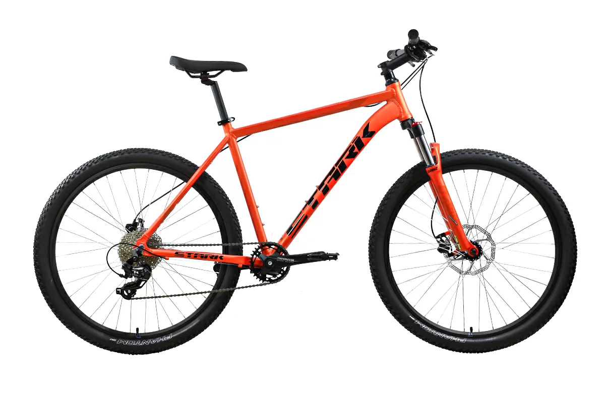 Фото Велосипед Stark Hunter 27.2 HD (2024) рыжий металлик/черный со склада магазина Спортев