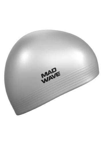 Фото Шапочка для плавания Mad Wave Solid silver M0565 01 0 17W со склада магазина СпортЕВ