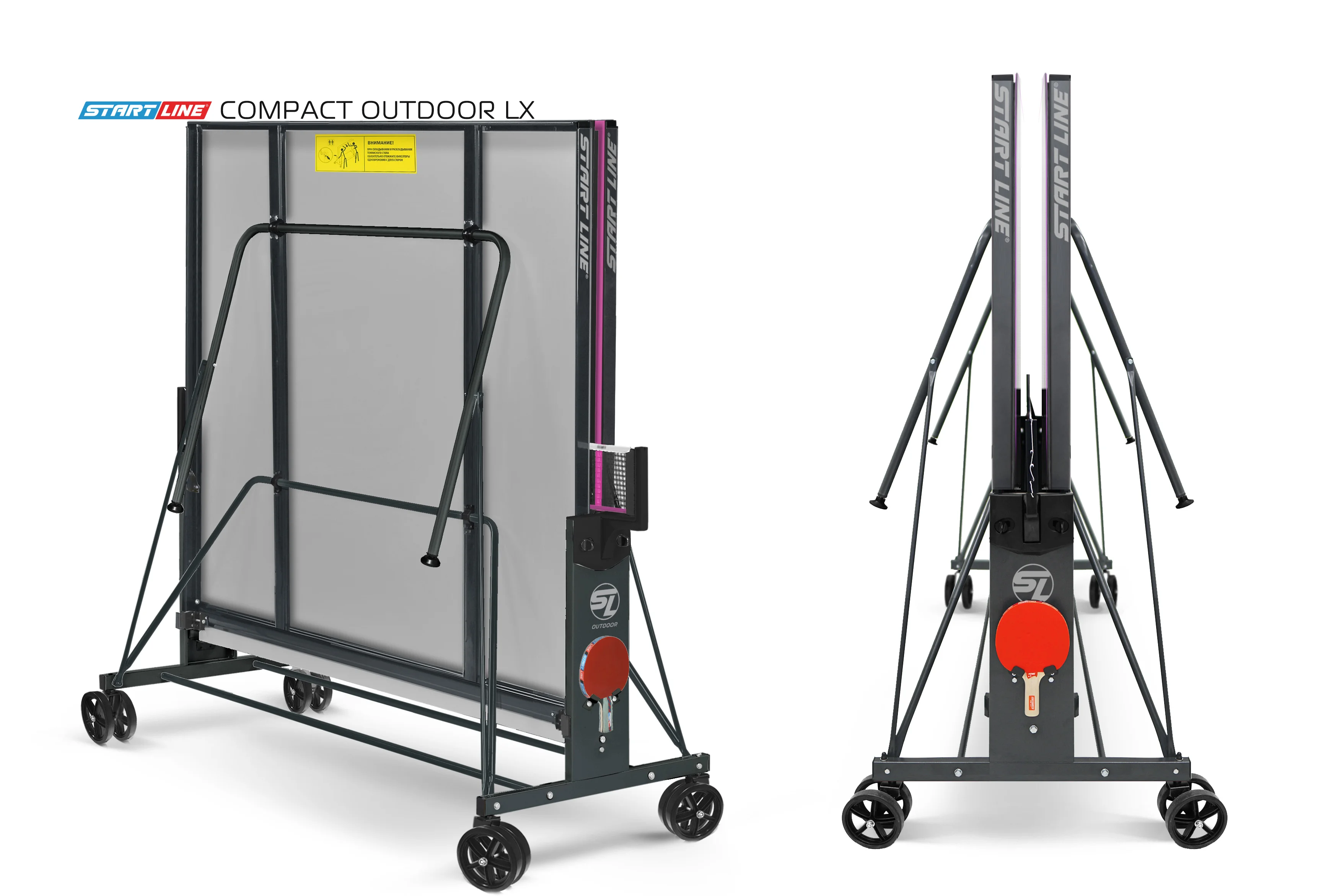 Фото Стол теннисный Compact-2 LX Всепогодный Black со склада магазина Спортев