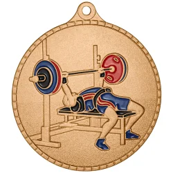 Медаль MZP 654-55/BМ пауэрлифтинг (D-55мм, s-2 мм)