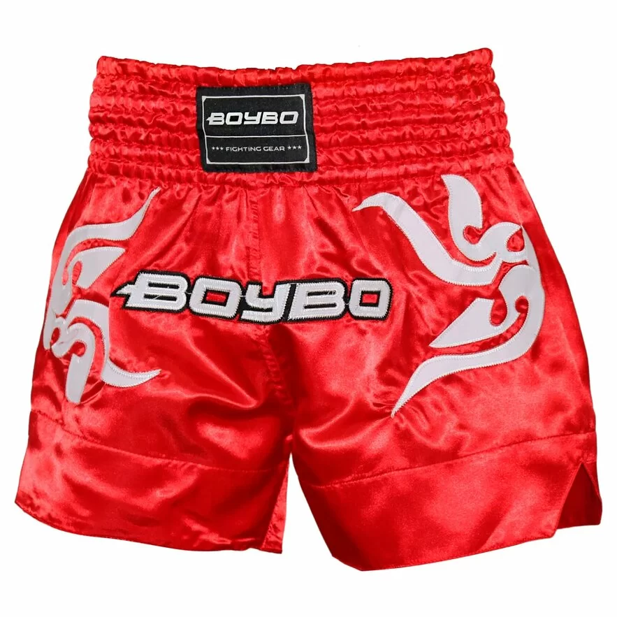 Фото Шорты для тайского бокса BoyBo красные BST882 со склада магазина СпортЕВ