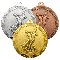 Комплект медалей MZ 84-50 (G,S,B) танцы (D-50мм, s-2мм)