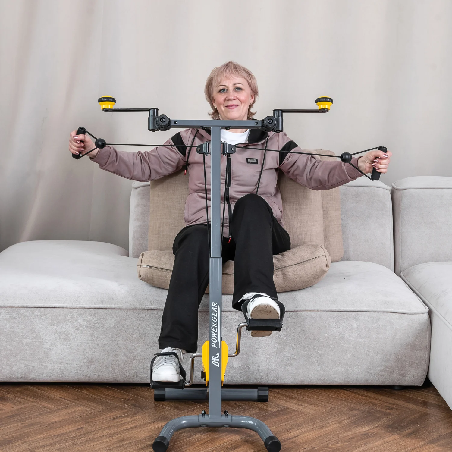 Фото Велотренажер двойной DFC B810Y dual bike со склада магазина Спортев