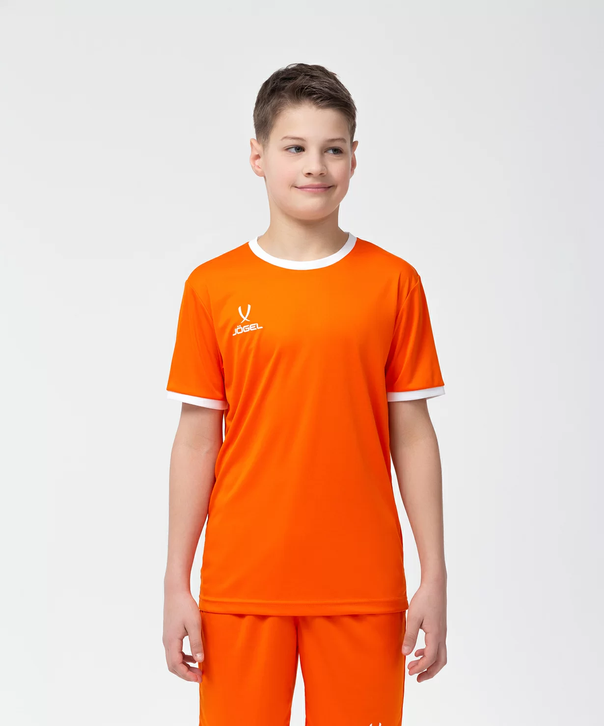 Фото Футболка футбольная CAMP Origin, оранжевый/белый, детский Jögel со склада магазина Спортев