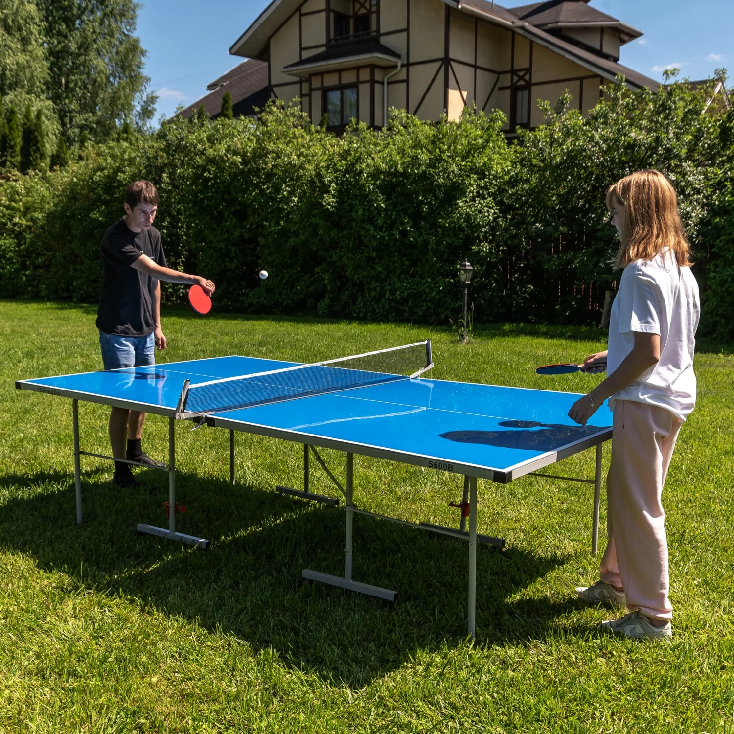 Фото Теннисный стол DFC TORNADO, 4 мм, синий, с сеткой S600B со склада магазина Спортев