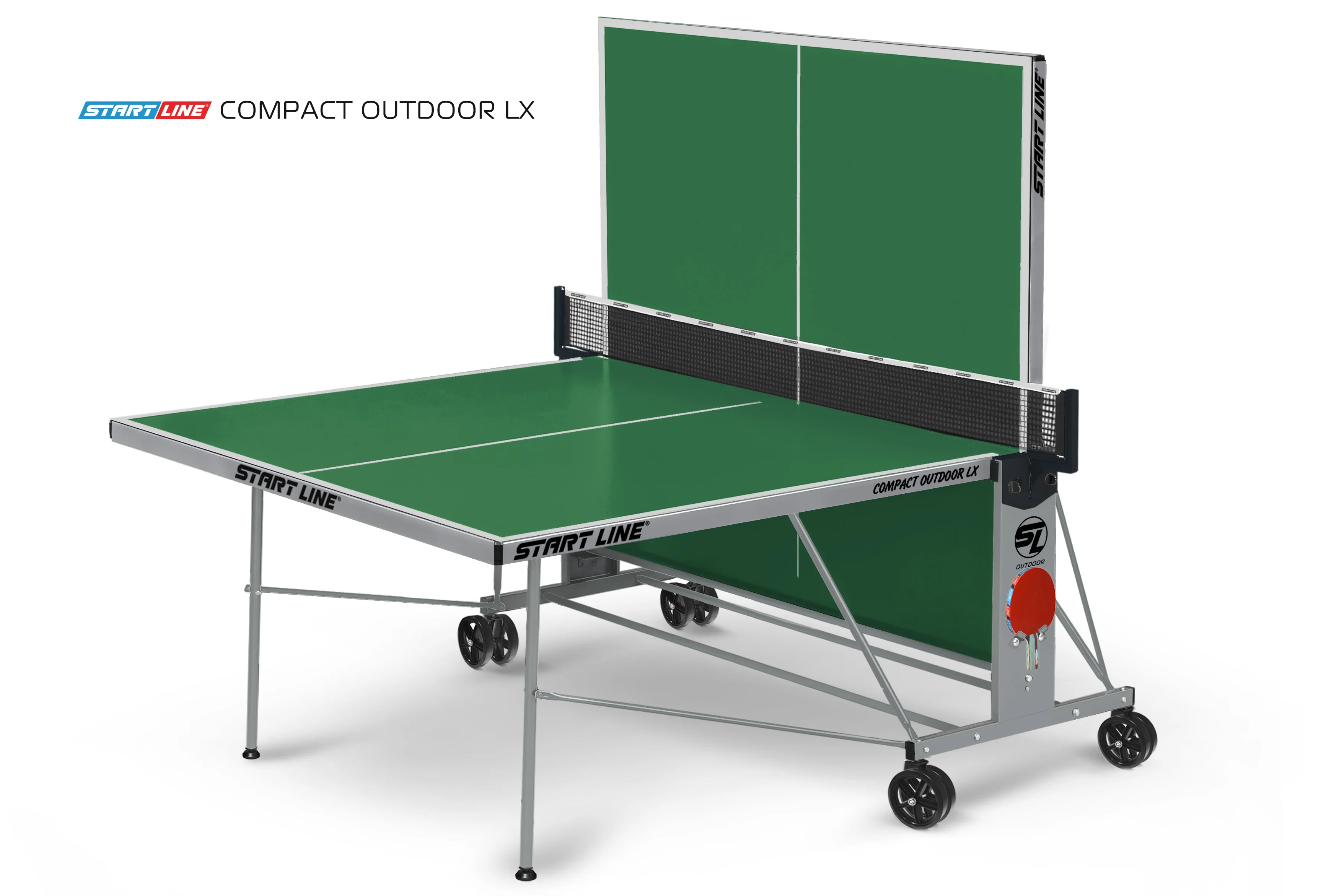 Фото Стол теннисный Compact-2 LX Всепогодный Зелёный NEW со склада магазина Спортев